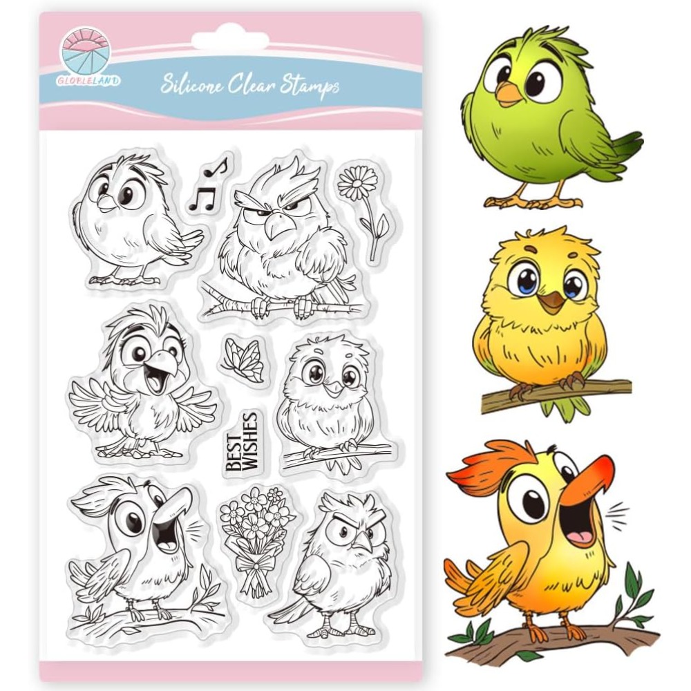 Clear Silicone Stamps For Card Making - Grappige Vogel Clear Stempels voor Scrapbooking