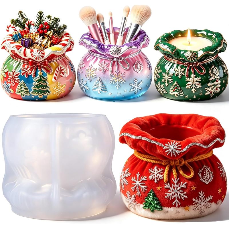 Silicone Epoxy Resin Molds Set - 1. Kerstthema epoxyharsvormen, verkocht in sets,