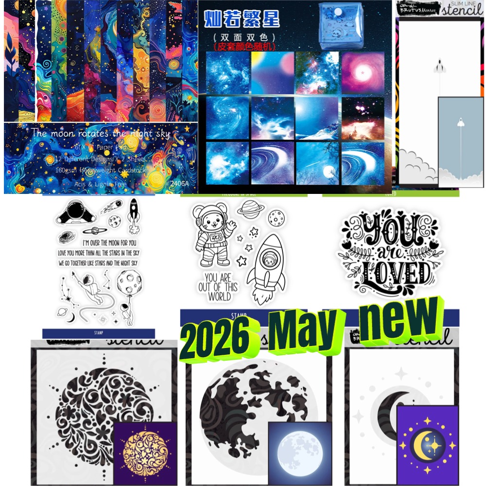 Clear Silicone Stamps For Card Making - Planet series ruimtevaartuigen transparante siliconen stempels