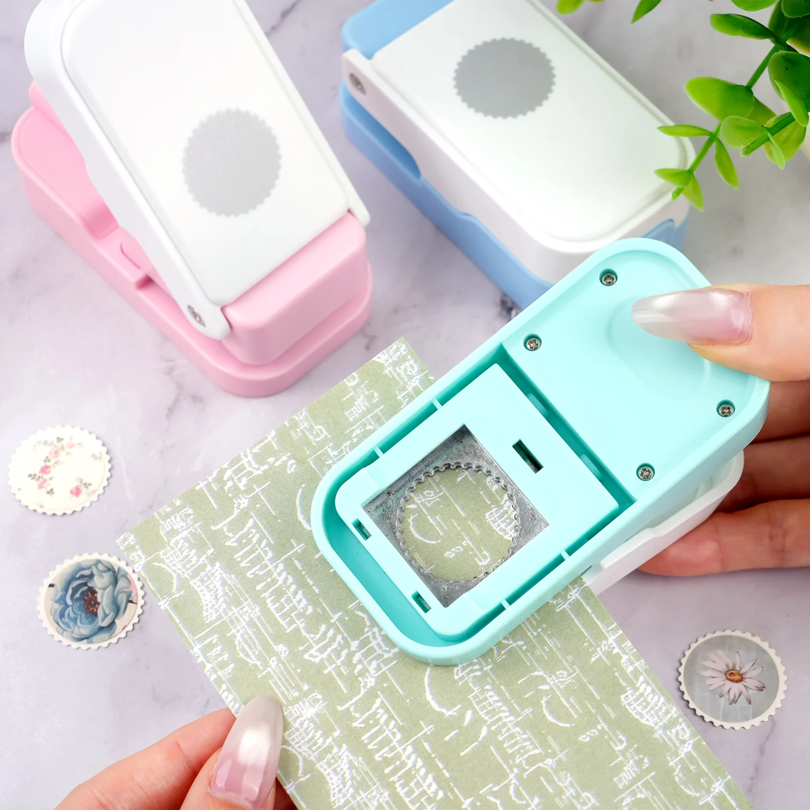 Scrapbooking - Layering Postzegel Cirkel Papierpons voor Junk