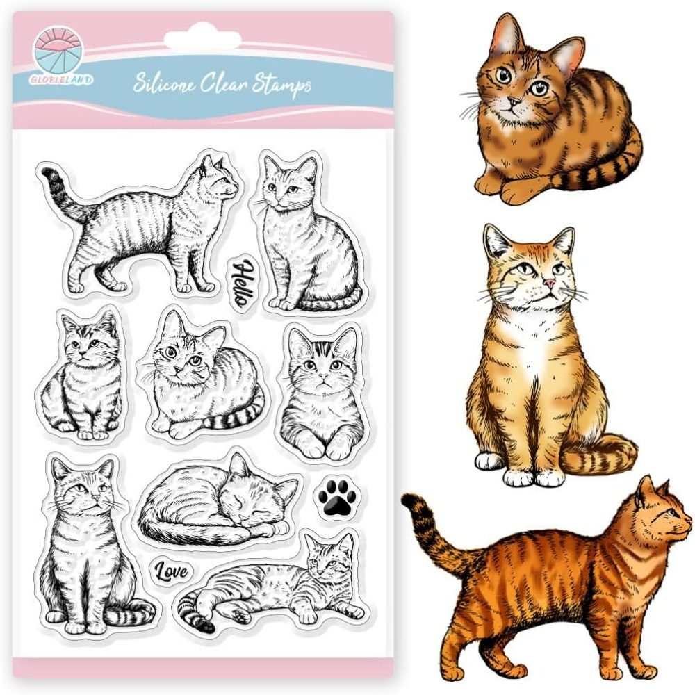Clear Silicone Stamps For Card Making - Kat Clear Stamps Realistische Kat Siliconen