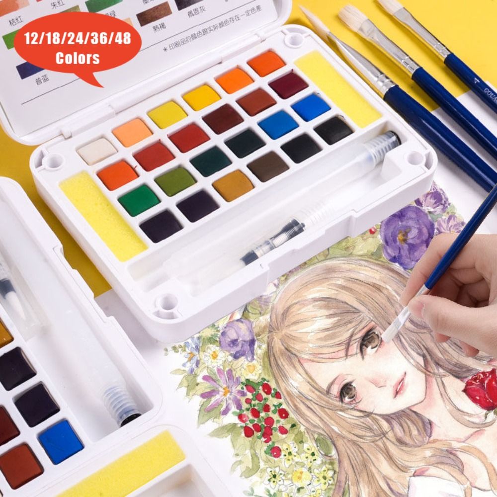Professionele Met Waterborstel - Watercolor Paint Set Solid Pigment recensie en prijs