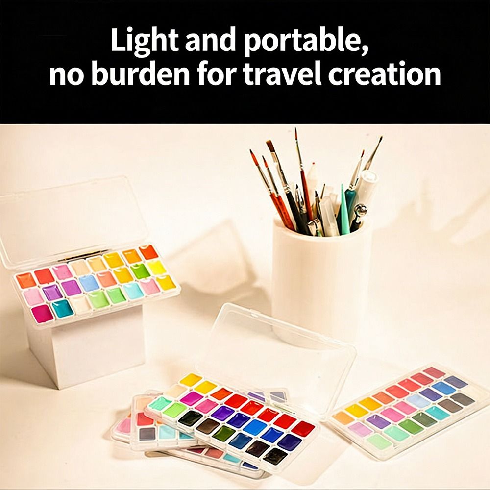24 kleuren aquarelverfset kuns - Watercolor Paint Set Solid Pigment recensie en prijs
