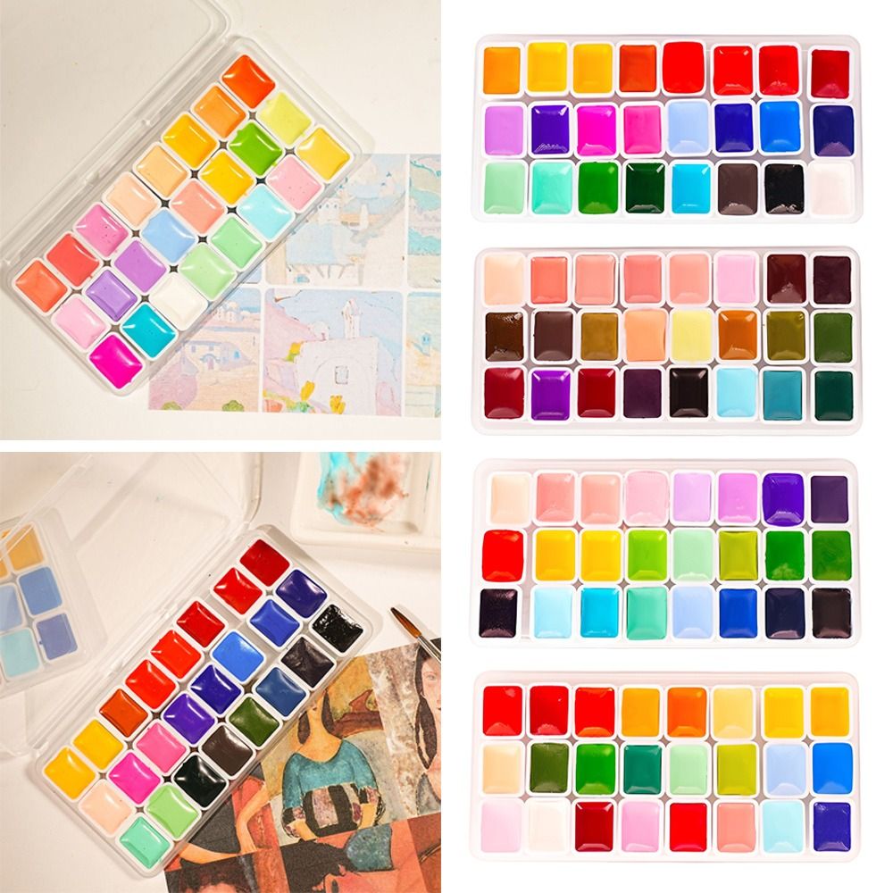 24 kleuren aquarelverfset kuns - Watercolor Paint Set Solid Pigment recensie en prijs
