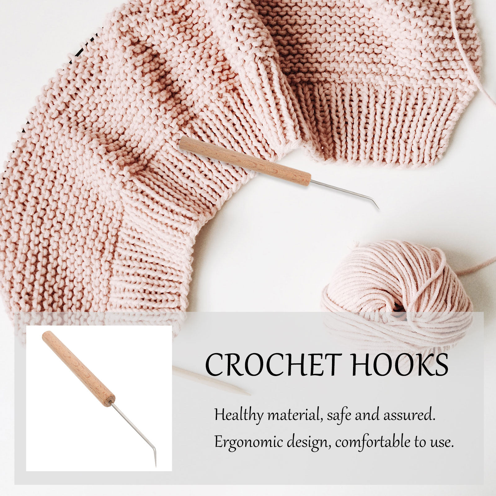 1 stuk: prachtige haaknaalden  - Wooden Crochet Hooks Ergonomic Handle recensie en prijs