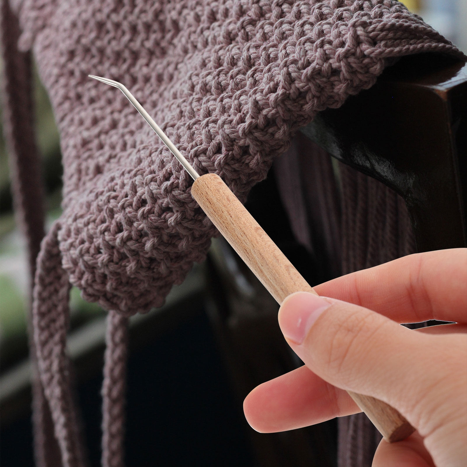 1 stuk: prachtige haaknaalden  - Wooden Crochet Hooks Ergonomic Handle recensie en prijs