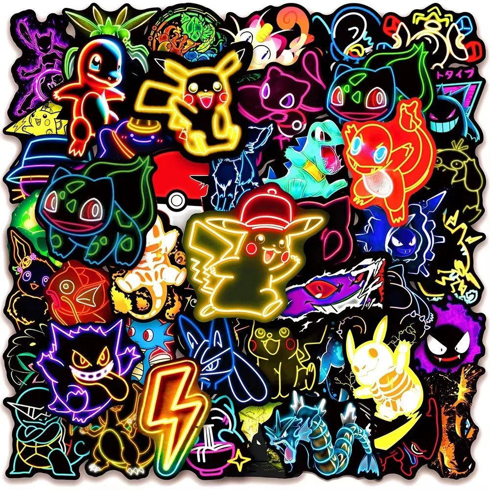 100 stuks neon Pokémon-sticker - Scrapbooking recensie en prijs